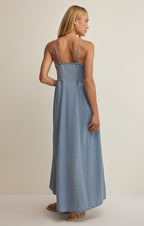 Angel Eyes Chambray Midi Dress