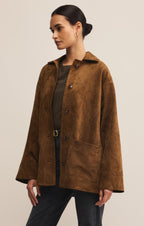 Decker Faux Suede Chore Coat