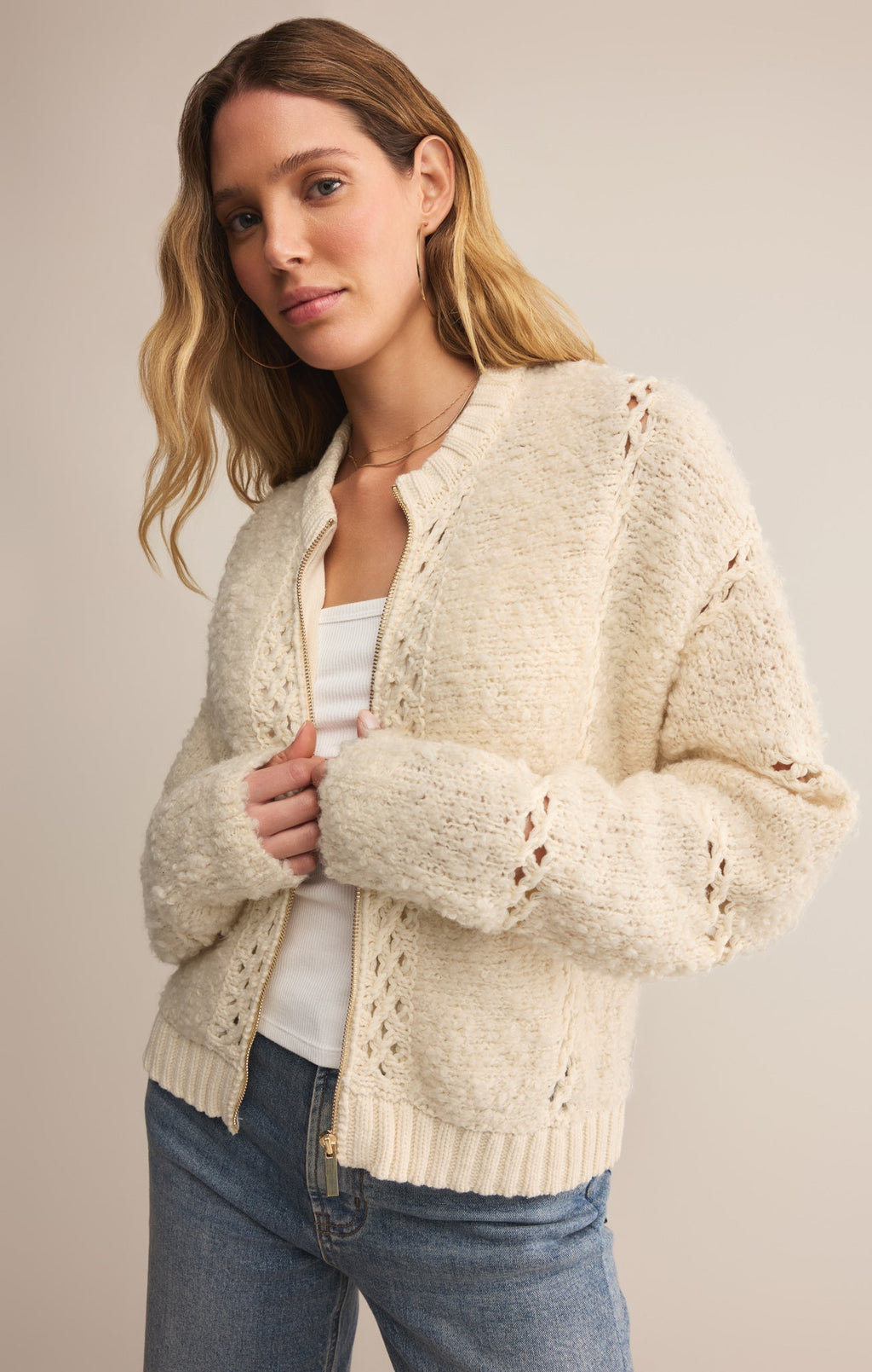 Sundance Zip-Up Sweater Jacket