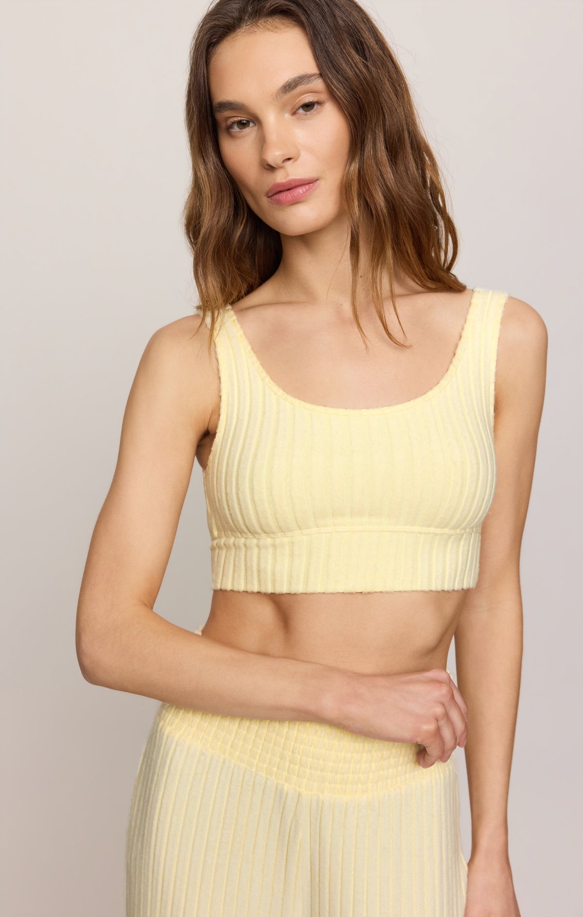 Zoe Silky Rib Tank Bra