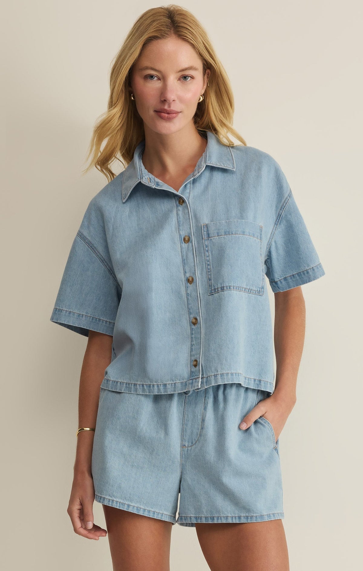 Everyday Denim Button Up