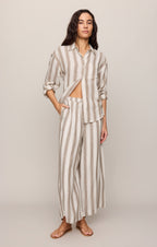 Perfect Striped Linen Button Up